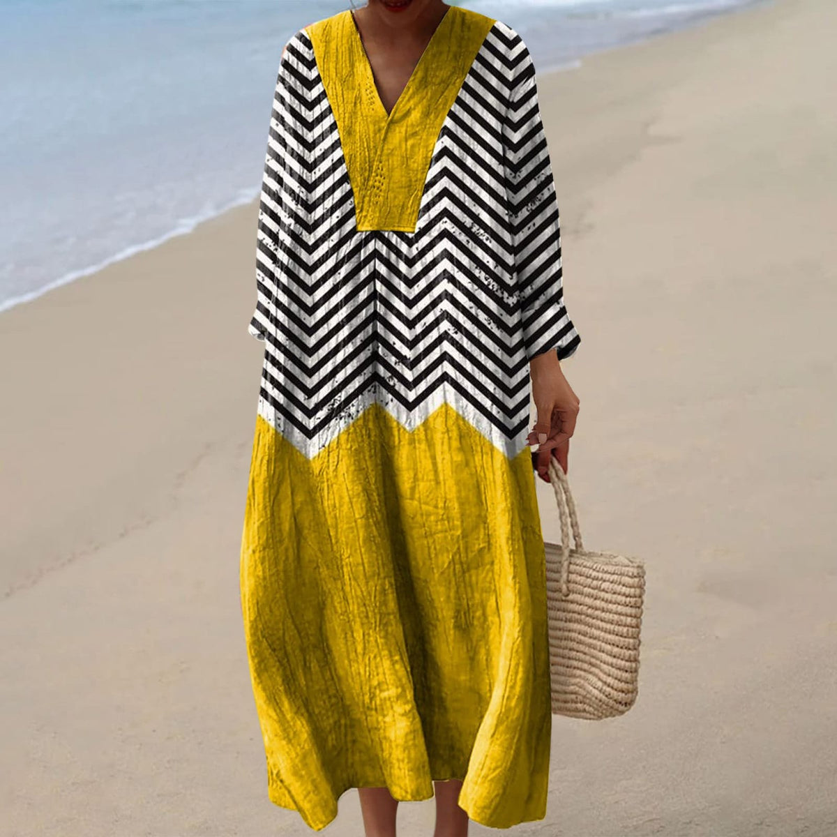 Women's Floral Long Sleeve Maxi Dress | Silver Fox Sales