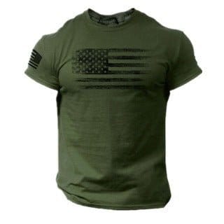 Men's 3D Printed American Flag T-shirt | Silver Fox Sales