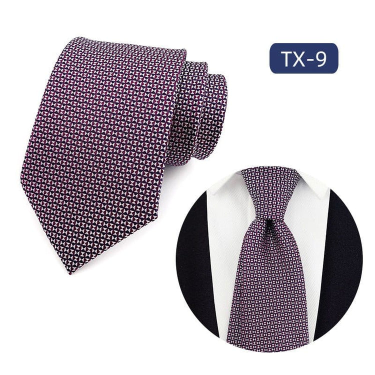 Mens Jacquard Woven Business-casual Tie | Silver Fox Sales
