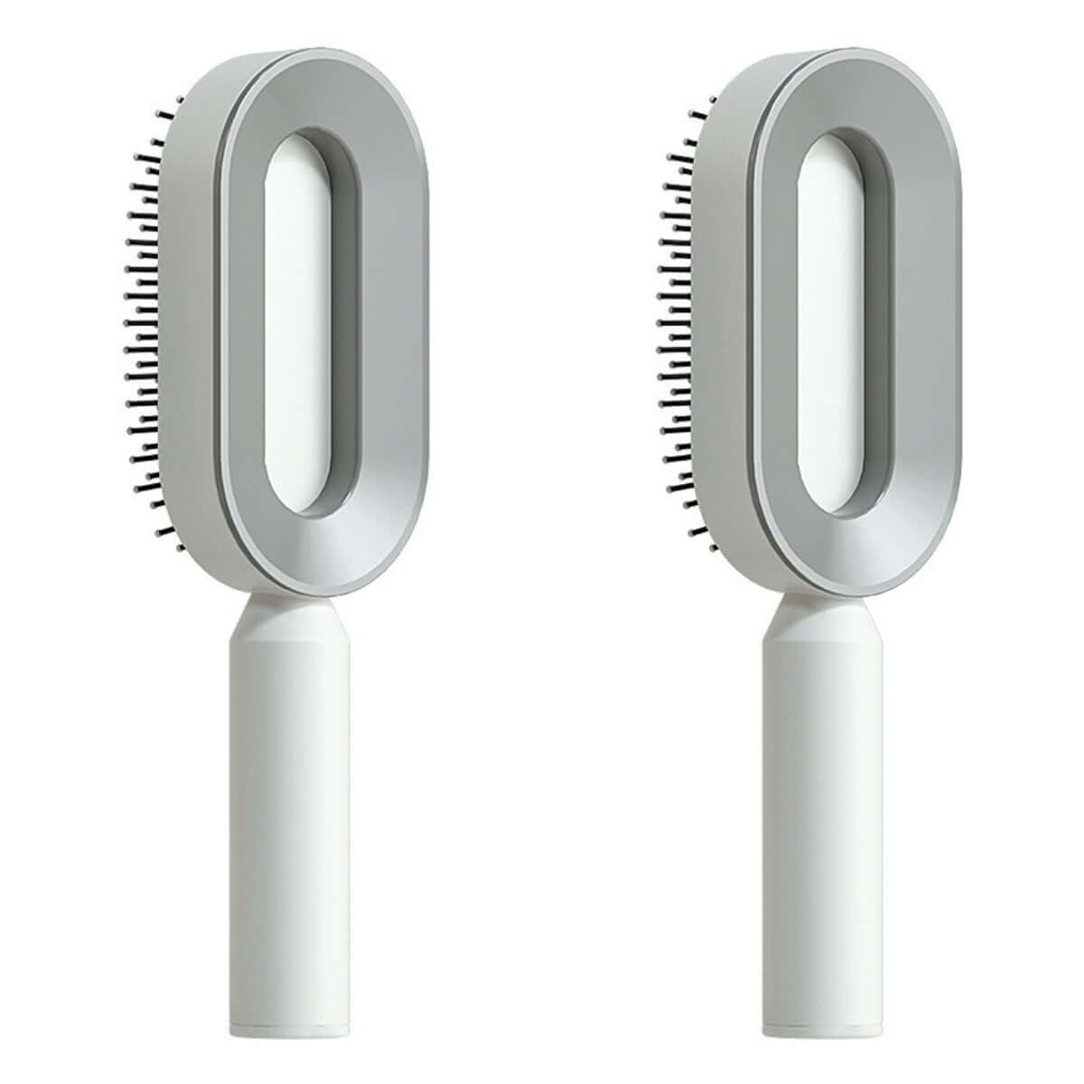 Self Cleaning Hair Brush For Women One-key Cleaning Hair Loss Airbag Massage Scalp Comb Anti-Static | Silver Fox Sales