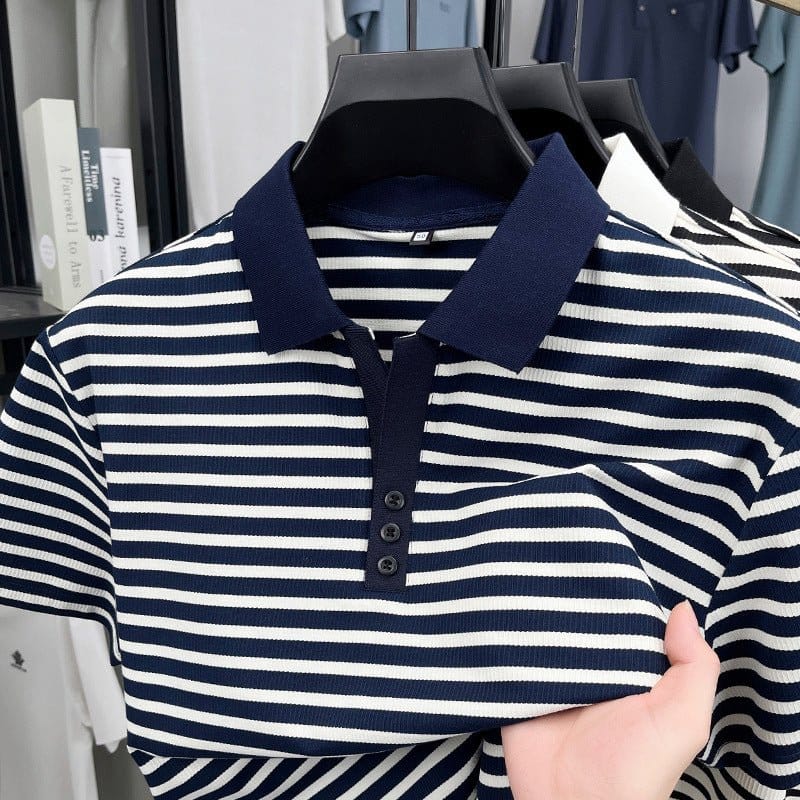 Harajuku Half-Sleeve Striped Top | Silver Fox Sales