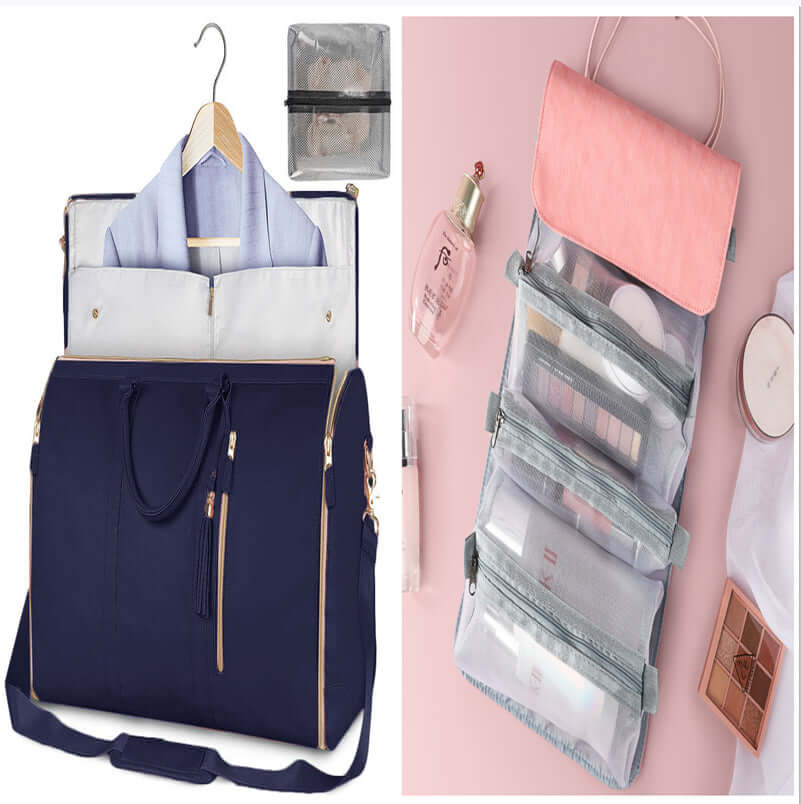 Large Capacity Travel Duffle Bag Women's Handbag Folding Suit Bag Waterproof Clothes Totes | Silver Fox Sales