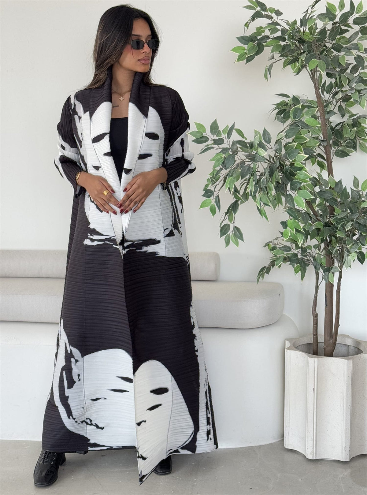 Women's Elegant Flowy Cardigan – Lightweight Polyester Robe Style | Silver Fox Sales
