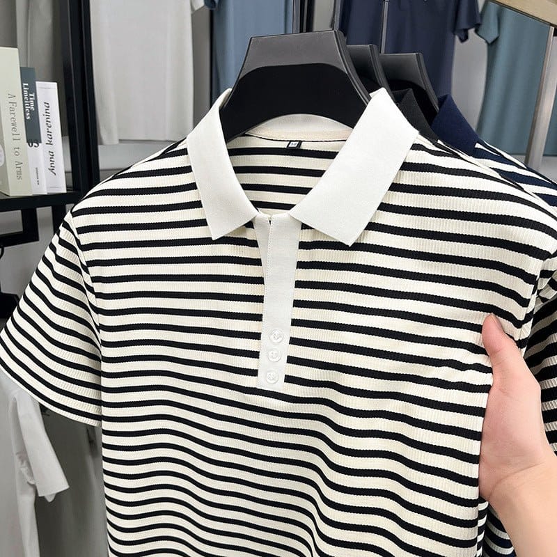 Harajuku Half-Sleeve Striped Top | Silver Fox Sales