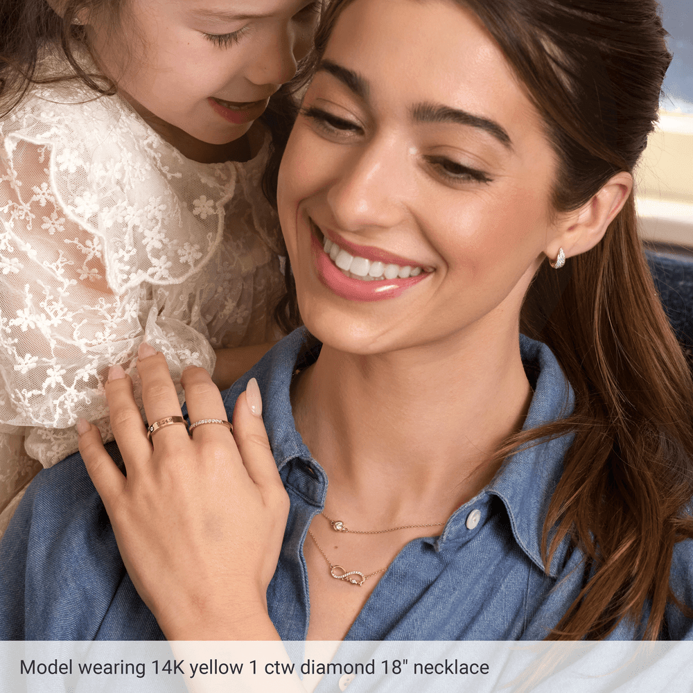 Lumière 14K Gold Diamond Station Necklace | Silver Fox Sales