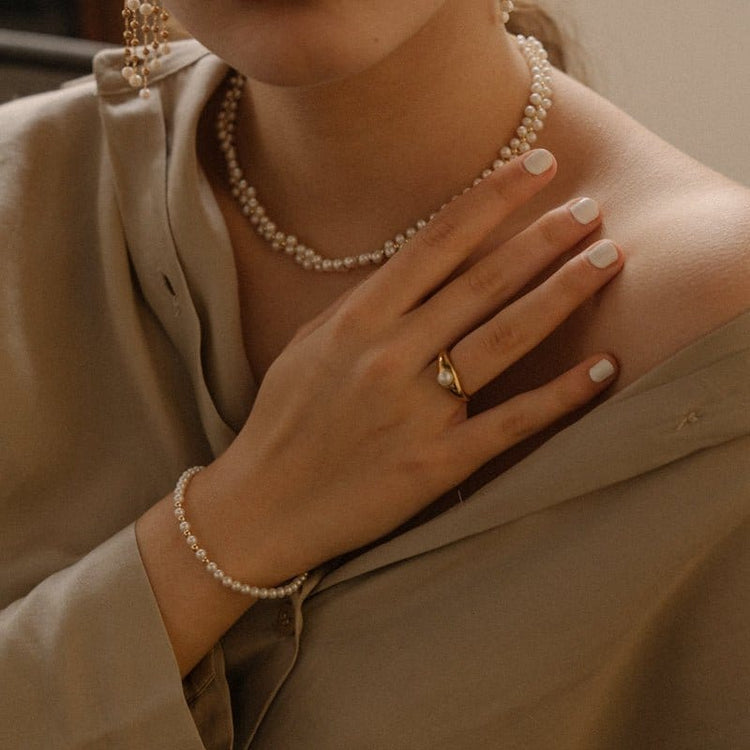 CORINE 18K GOLD PLATED RING | Silver Fox Sales