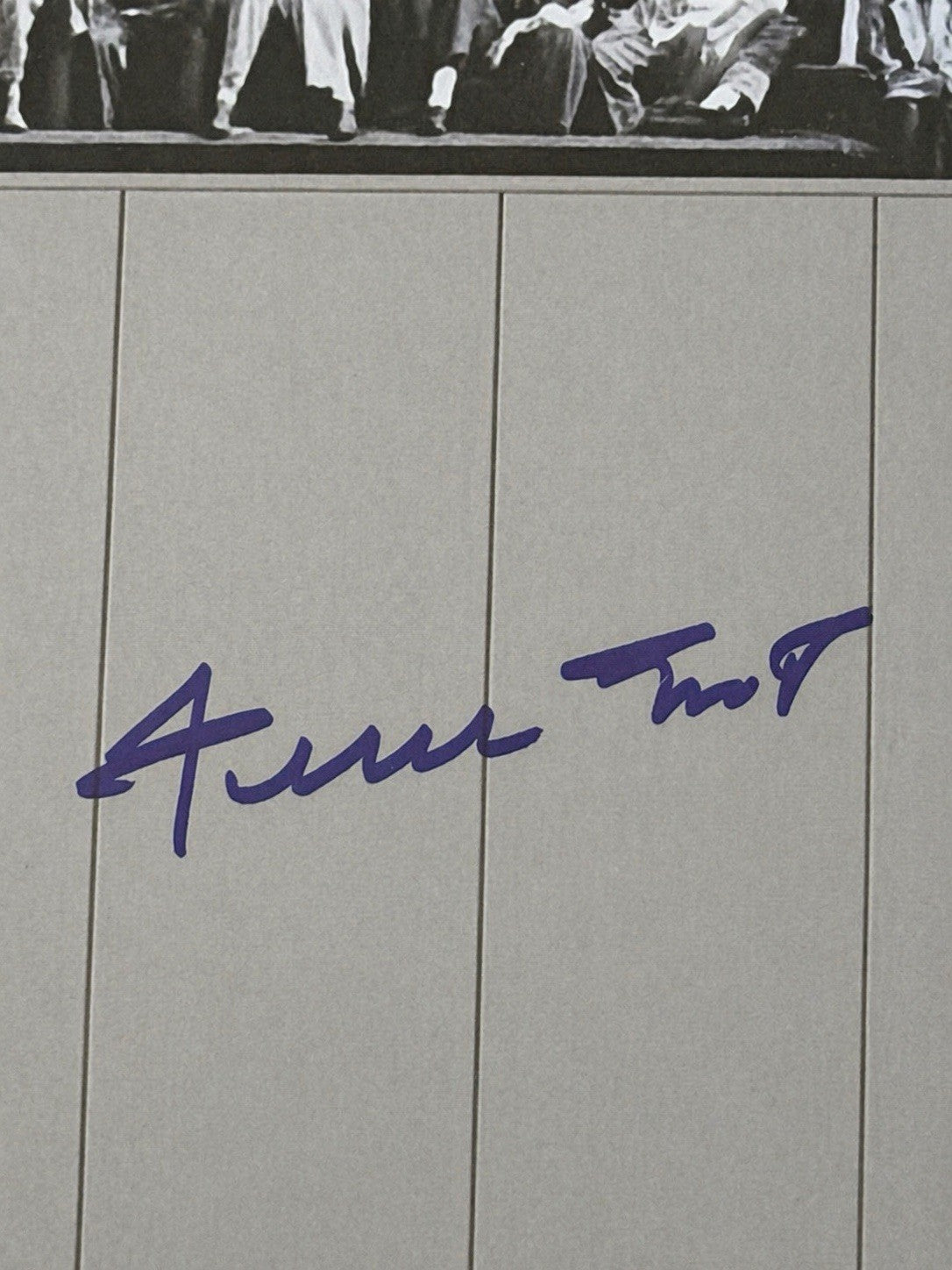 Willie Mays autograph detail