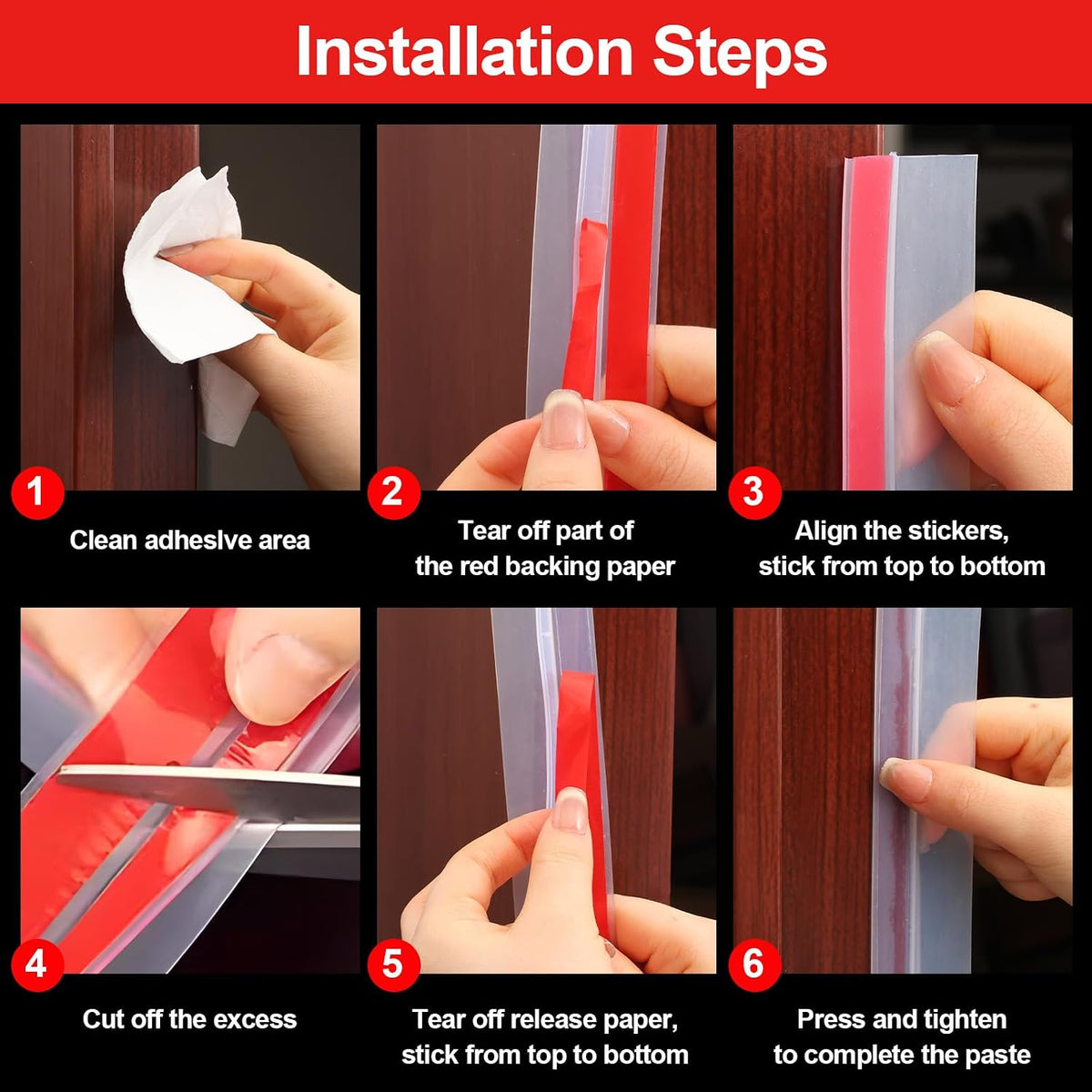 Weather stripping sealing a door gap
