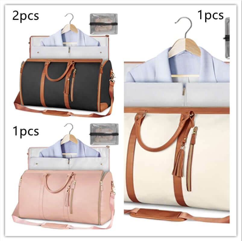 Large Capacity Travel Duffle Bag Women's Handbag Folding Suit Bag Waterproof Clothes Totes | Silver Fox Sales