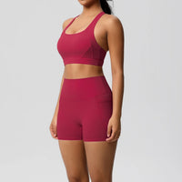 Women’s 2-Piece Pocketed Yoga Set – Sports Bra & Leggings
