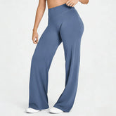 High-Waisted Straight Leg Yoga Pants for Women - Butt Lifting Loose Fit Workout Trousers for a Slimming Effect