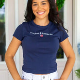 Faith & Freedom Baby Tee - Women&