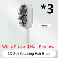 Self Cleaning Hair Brush For Women One-key Cleaning Hair Loss Airbag Massage Scalp Comb Anti-Static | Silver Fox Sales