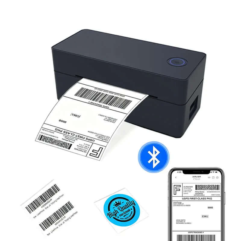Wireless Bluetooth Thermal Shipping Label Printer 4X6 Support Android Mac Iphone Windows - Shipping Label Printer printing labels