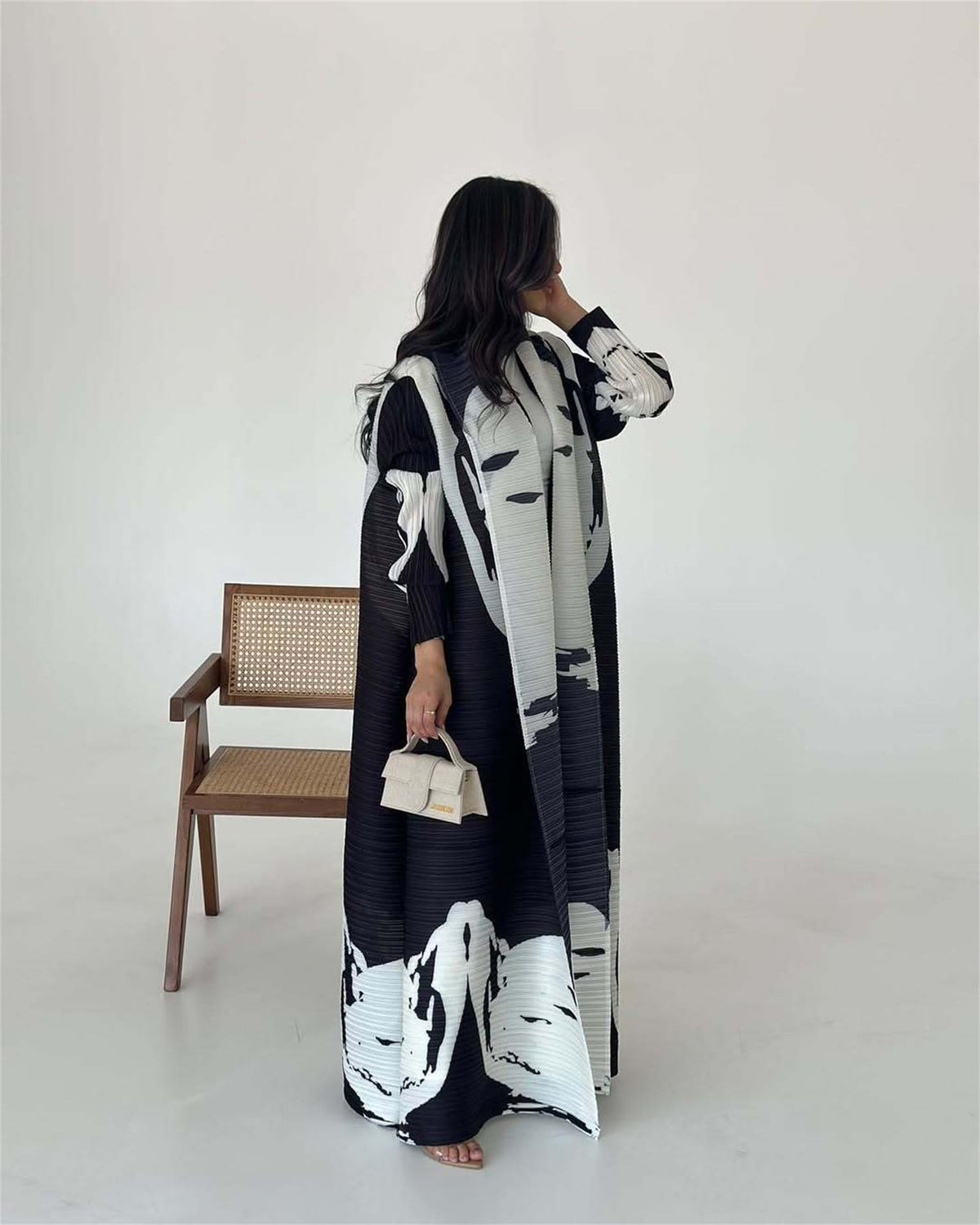 Women's Elegant Flowy Cardigan – Lightweight Polyester Robe Style | Silver Fox Sales