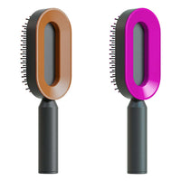 Self Cleaning Hair Brush For Women One-key Cleaning Hair Loss Airbag Massage Scalp Comb Anti-Static | Silver Fox Sales