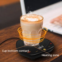 Coffee Mug Warmer Auto Shut off for Desk, 3 Temperature-Controlled Smart Cup Warmer, Electric Tea & Espresso Beverage Warmers for Heating Coffee, Tea, Water, Milk (Black - 14Oz)