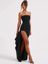 2025 fashion summer new sexy party evening dress, sexy summer evening dress, black backless sleeveless long dress