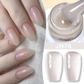 Jelly Nude Gel Nail Polish 10Ml Light Pink Peach Translucent Color UV Light Cure Gel Varnish Nail Art DIY at Home