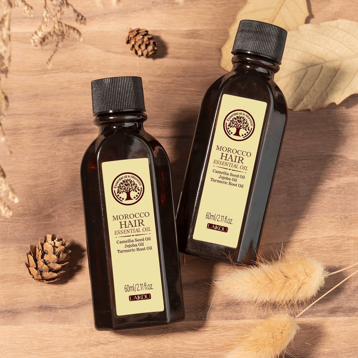 Morocco Hair Essential Oil 60Ml Repair Damaged Hair anti Frizz Nourishing Smoothing Argan Oil for All Hair Types