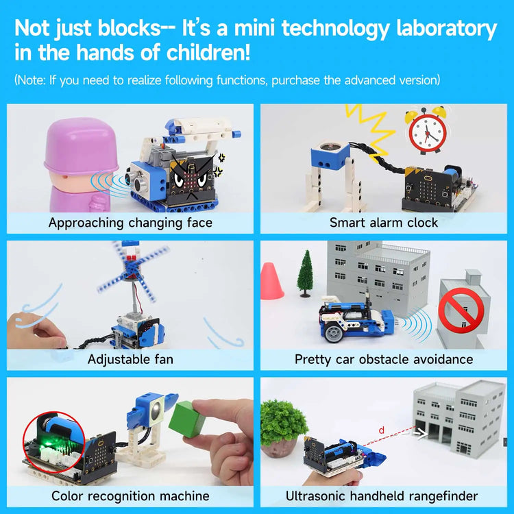 BBC Microbit V2 Robot DIY Electronic Starter Kit for Kids Educational Science Projects STEM Programming with Chargeable Battery
