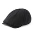 Retro beret cap for men and women, stylish black cotton cap for casual wear and comfort.