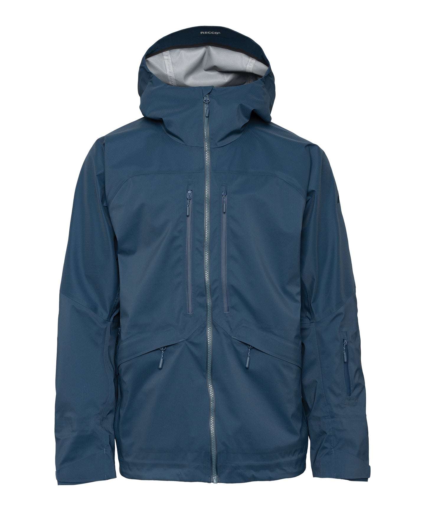 Nomad Jacket in blue waters, XL size, a durable outdoor jacket ideal for mountain adventures.
