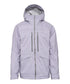 Durable outdoor jacket in light purple color, designed for high performance in harsh weather conditions.