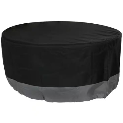 40 In. Gray/Black round 2-Tone Outdoor Fire Pit Cover