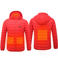 Winter Heated Jacket USB Electric Cotton Coat Zip-up Heater Thermal Clothing Heating Vest For Men | Silver Fox Sales