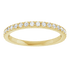 diamond anniversary band featuring round diamonds set in 14K yellow gold, symbolizing eternal love and elegance.