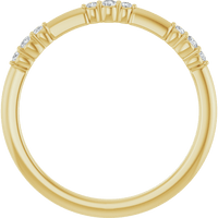 Élise 14K Gold Diamond Stackable Ring | Silver Fox Sales