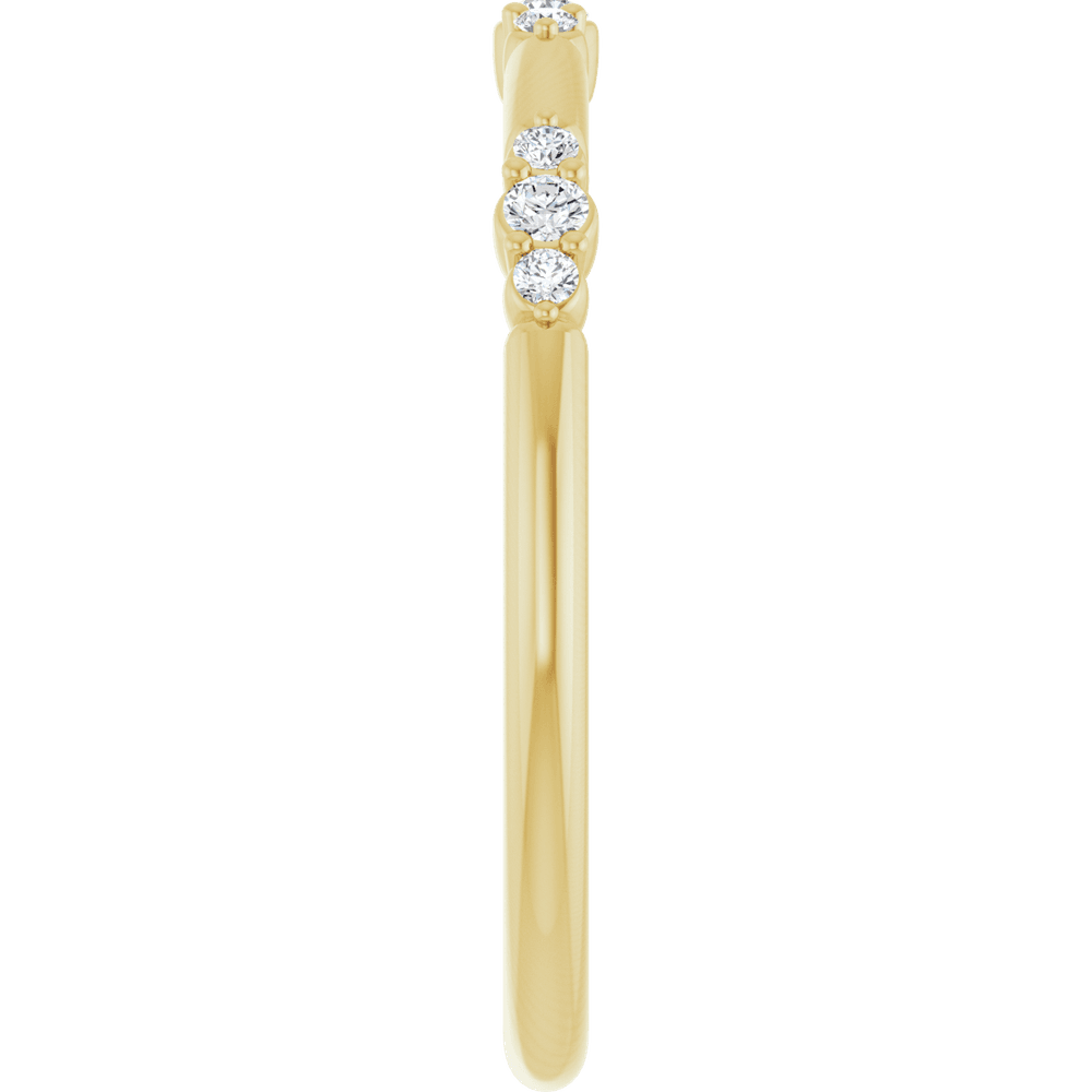 Élise 14K Gold Diamond Stackable Ring | Silver Fox Sales