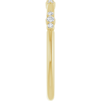 Élise 14K Gold Diamond Stackable Ring | Silver Fox Sales