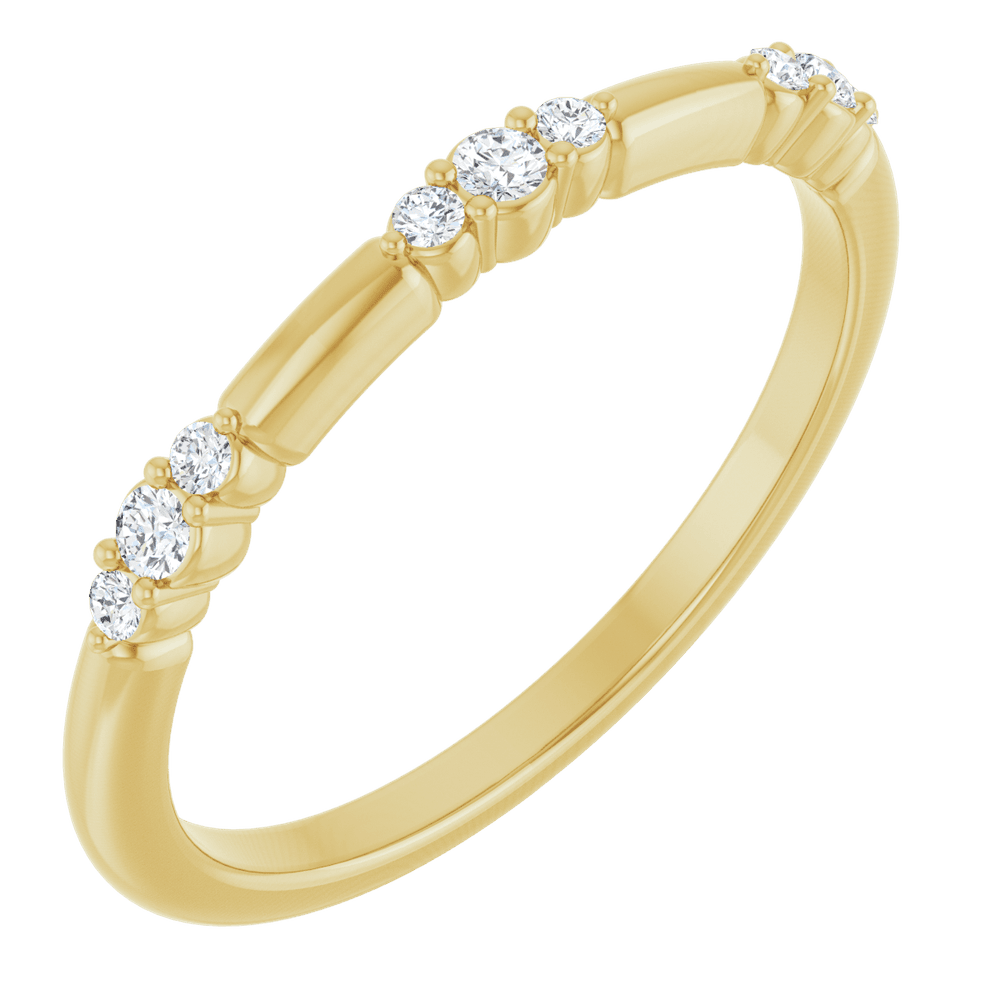 Élise 14K Gold Diamond Stackable Ring | Silver Fox Sales