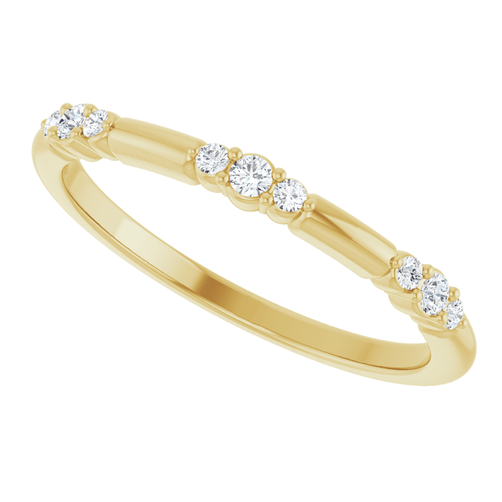 Élise 14K Gold Diamond Stackable Ring | Silver Fox Sales