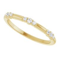 Élise 14K Gold Diamond Stackable Ring | Silver Fox Sales