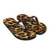 Step into Summer with Stylish Emerald Blossoms Leopard Print Flip-Flops