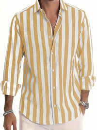 Striped Print Casual Loose Long-sleeved Shirt