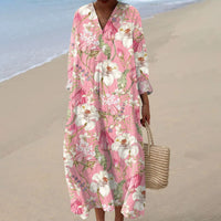 Women's Floral Long Sleeve Maxi Dress | Silver Fox Sales