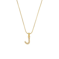 18K Gold-Plated Letter Initial Necklace – Stainless Steel Snake Chain | Silver Fox Sales