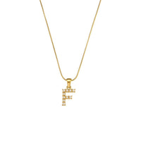 18K Gold-Plated Letter Initial Necklace – Stainless Steel Snake Chain | Silver Fox Sales