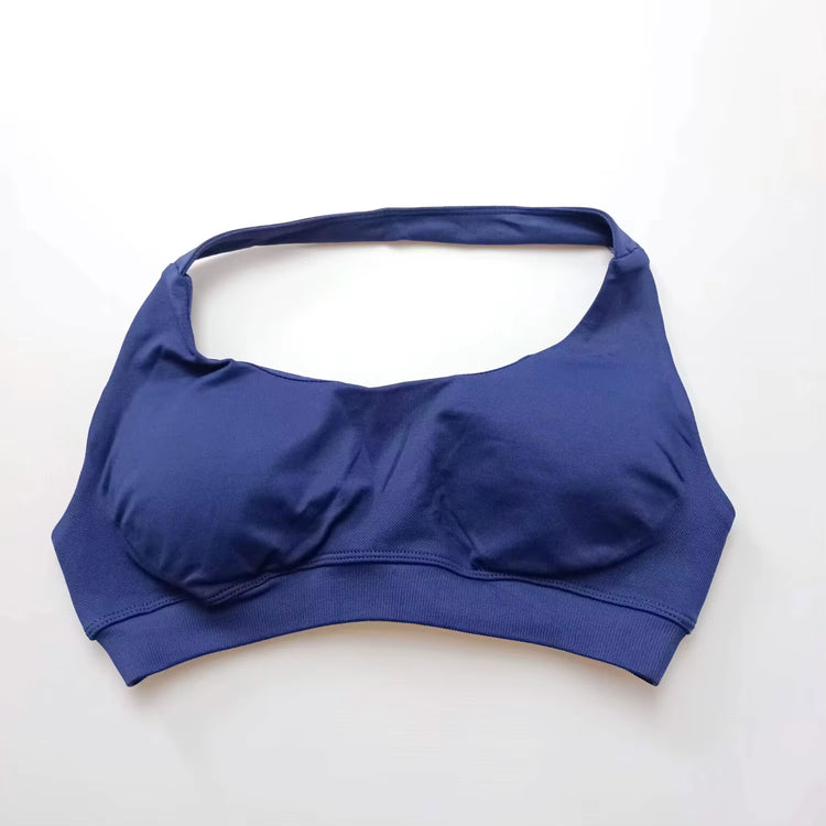 Impact Sports Bra Women Seamless Halter Top High Support Push-Up Open Back Gym Wear Fitness Yoga Workout Underwear