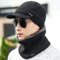 Winter knitted hats with a snug fit, flat eaves, and stylish earmuffs ideal for cold weather.