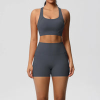 Women’s 2-Piece Pocketed Yoga Set – Sports Bra & Leggings