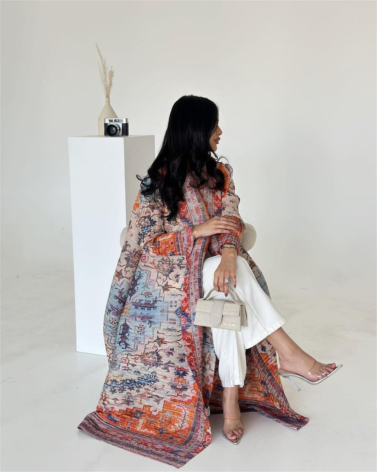 Women's Elegant Flowy Cardigan – Lightweight Polyester Robe Style | Silver Fox Sales