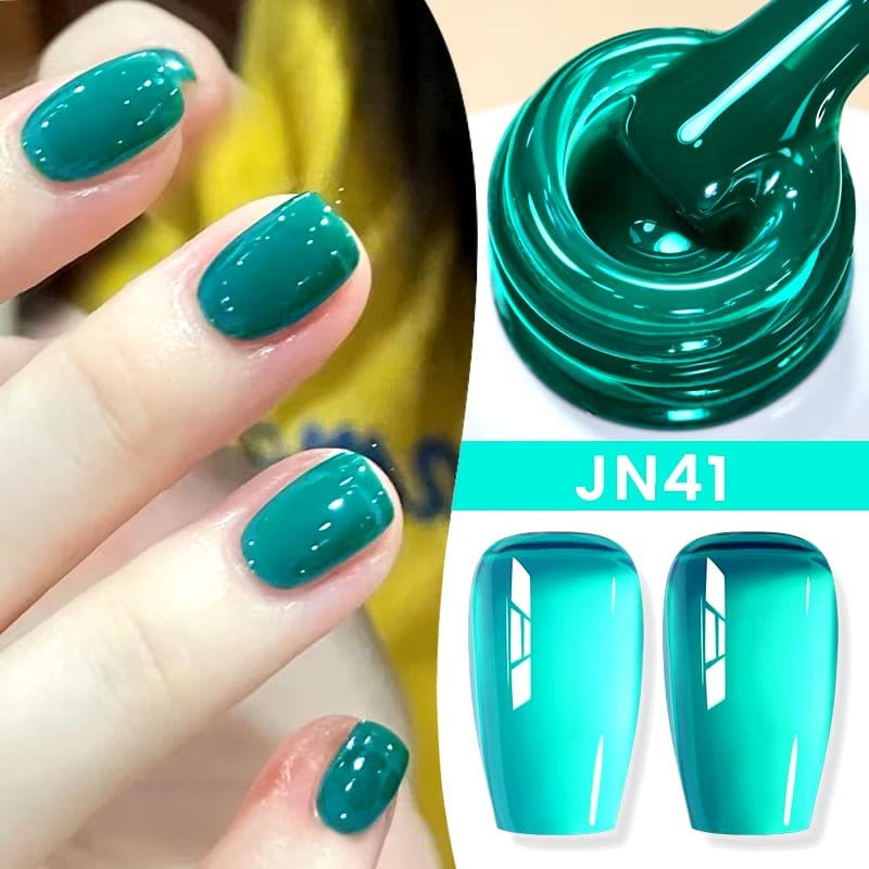 Jelly Nude Gel Nail Polish 10Ml Light Pink Peach Translucent Color UV Light Cure Gel Varnish Nail Art DIY at Home