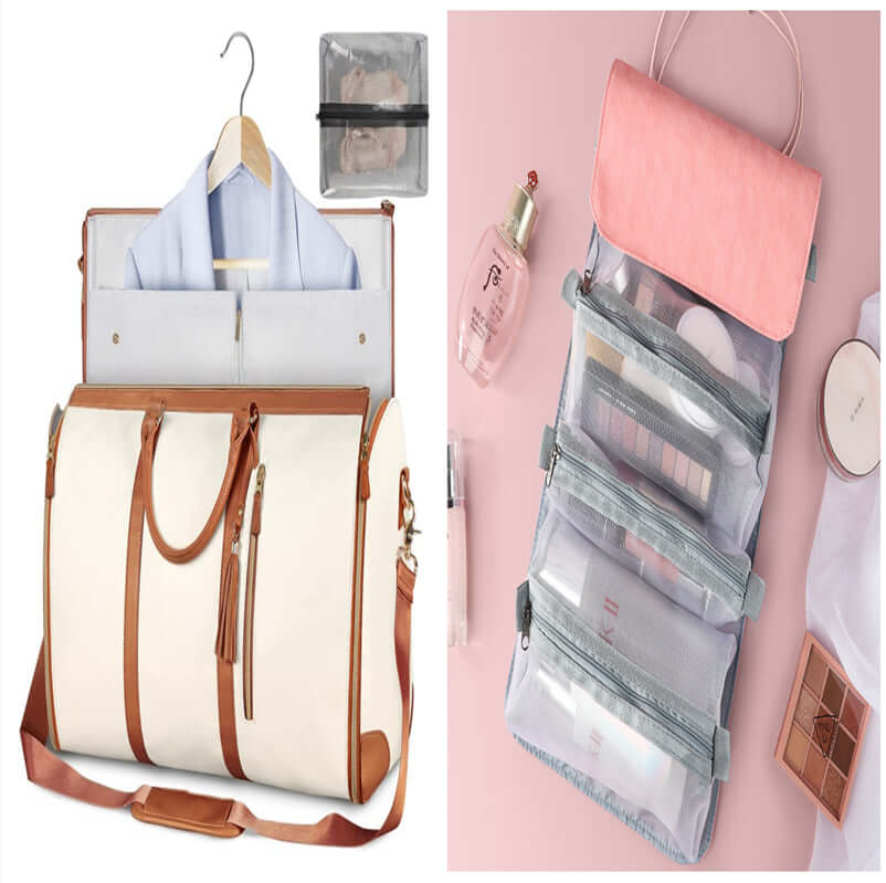 Large Capacity Travel Duffle Bag Women's Handbag Folding Suit Bag Waterproof Clothes Totes | Silver Fox Sales
