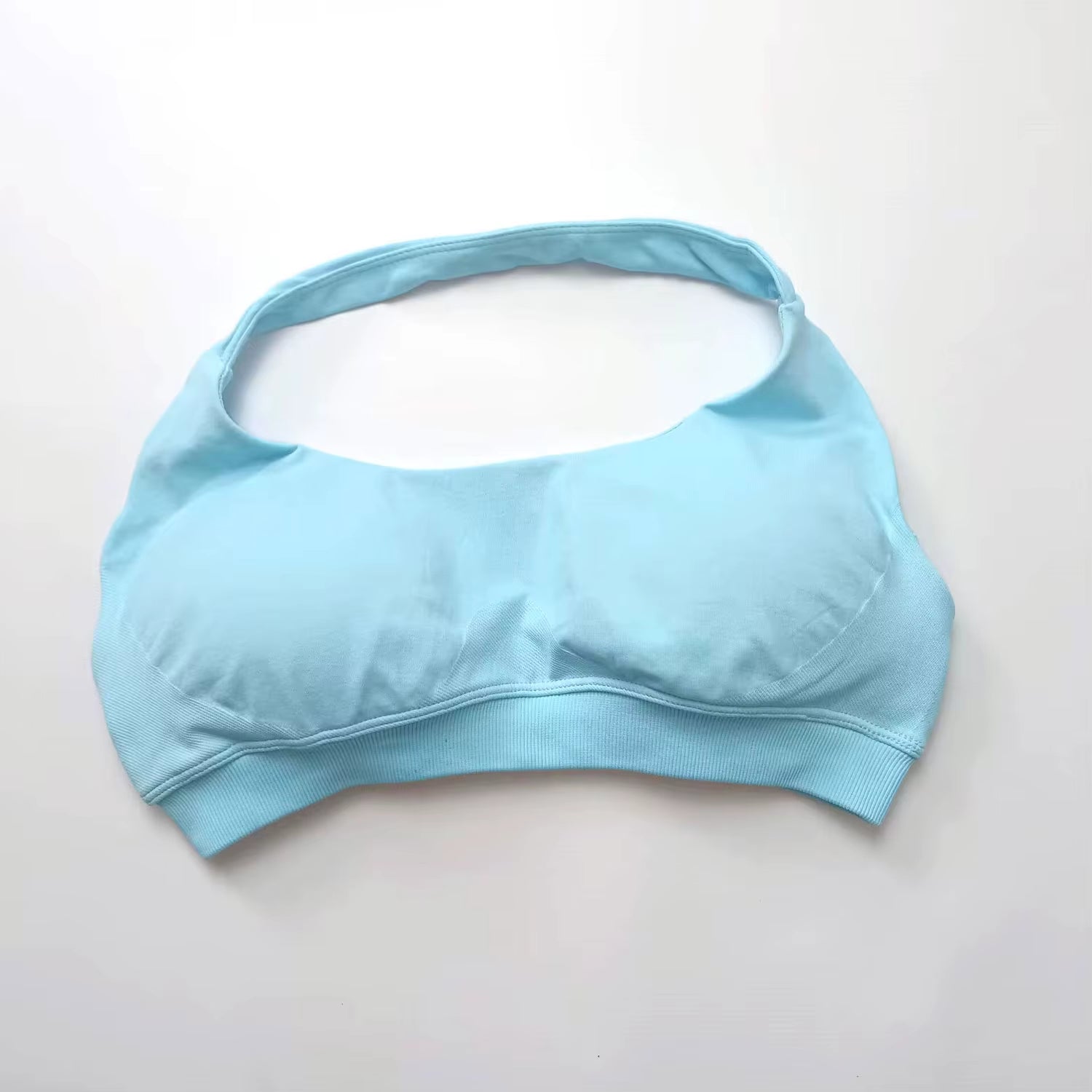 Impact Sports Bra Women Seamless Halter Top High Support Push-Up Open Back Gym Wear Fitness Yoga Workout Underwear