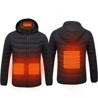 Winter Heated Jacket USB Electric Cotton Coat Zip-up Heater Thermal Clothing Heating Vest For Men | Silver Fox Sales